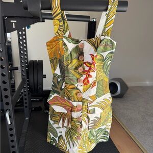 FARM Rio SPOTTED LEAFS UTILITY MINI DRESS SPOTTED LEAFS (XS)